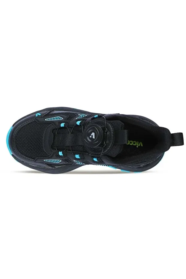 Детские кроссовки для девочек с принтом Filet phylon trekking shoes Vicco, 02 Black/Black — фото 4