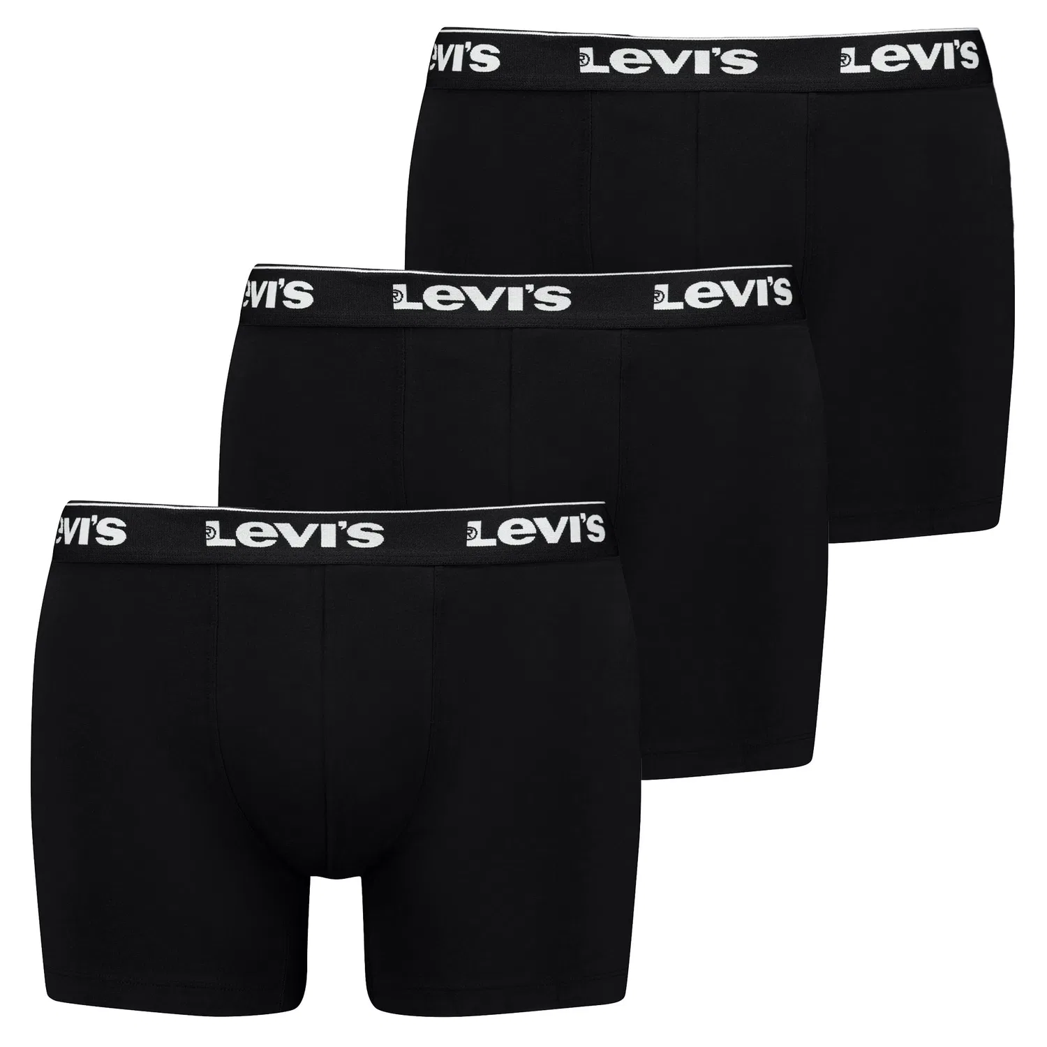 Боксеры-брифы комплект из 3 штук с логотипом Repeat Logo Levis, черный