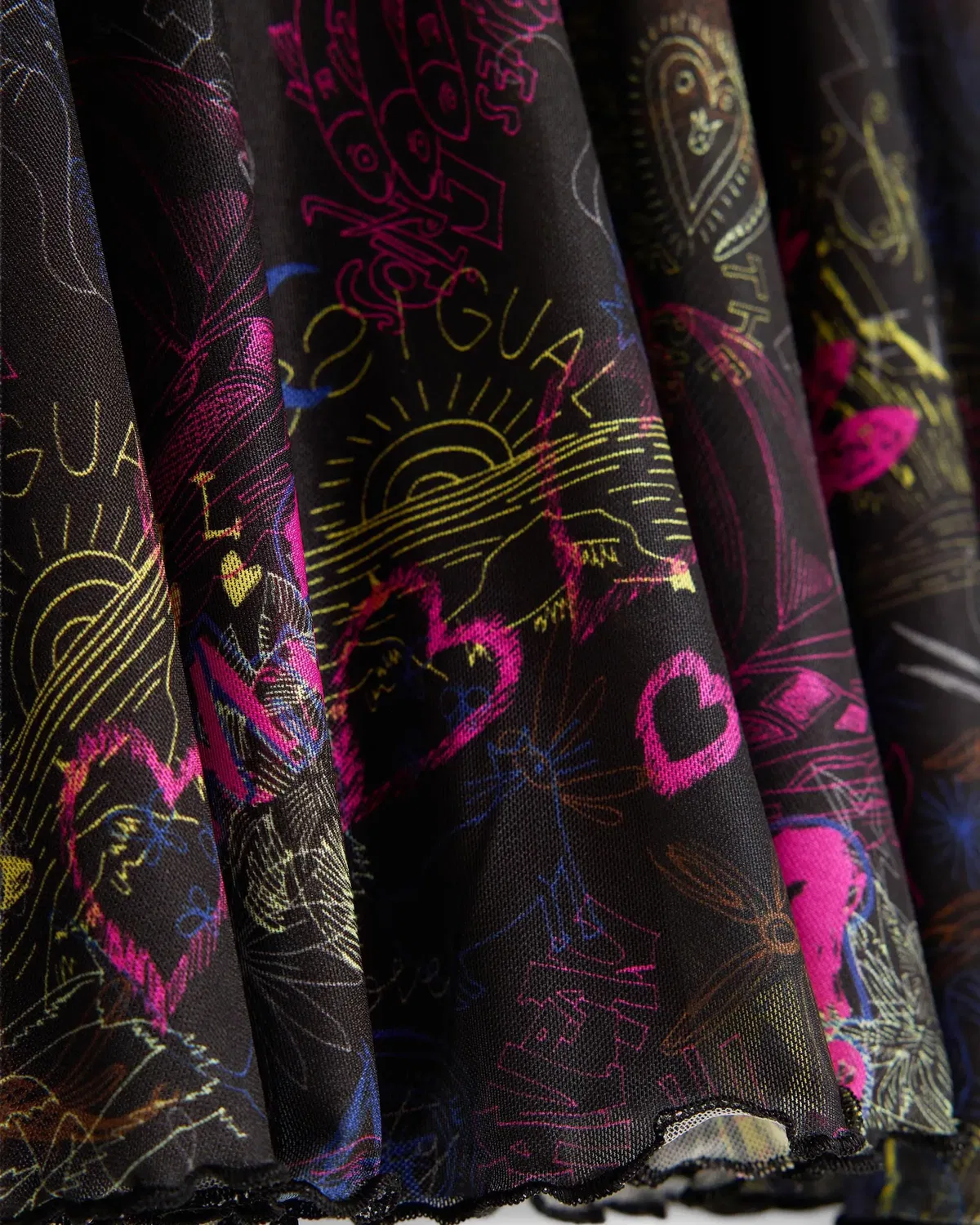 Детское платье для девочек с принтом Desigual, Negro — фото 2
