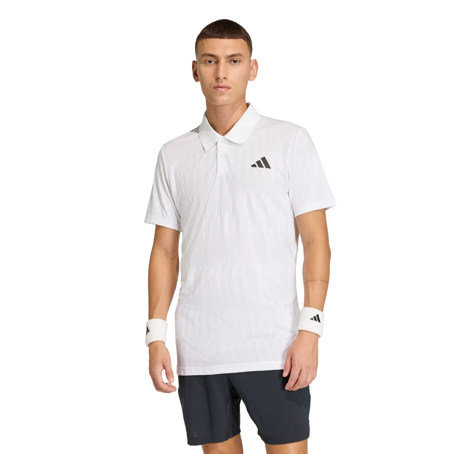 Мужское теннисное поло Adidas Climacool FreeLift, белый — фото 2