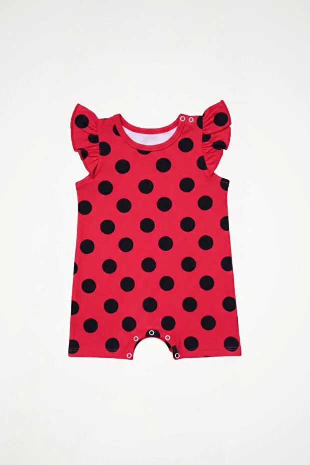 Детский комбинезон для девочек хлопковый Ladybug Polka Dot Newteam, Red
