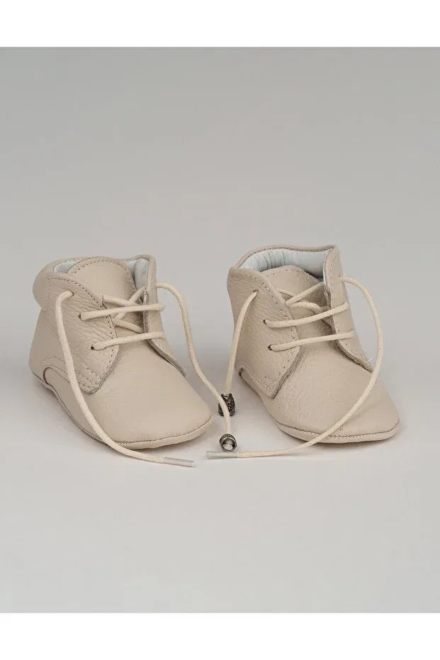 Детские ботинки для мальчиков из натуральной кожи Leo Lace-Up Beybium, Nude Color — фото 3