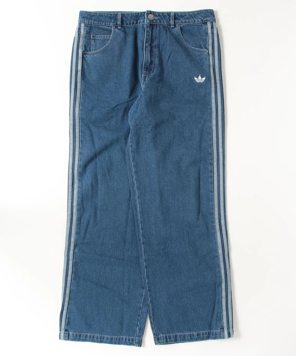 Тренировочные брюки adidas Adicolor деним три полоски, индиго
