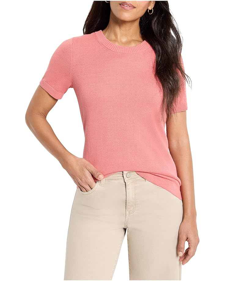 

Футболка NIC+ZOE Easy Scoop Neck Pure Cotton Sweater Tee, цвет Red Clay