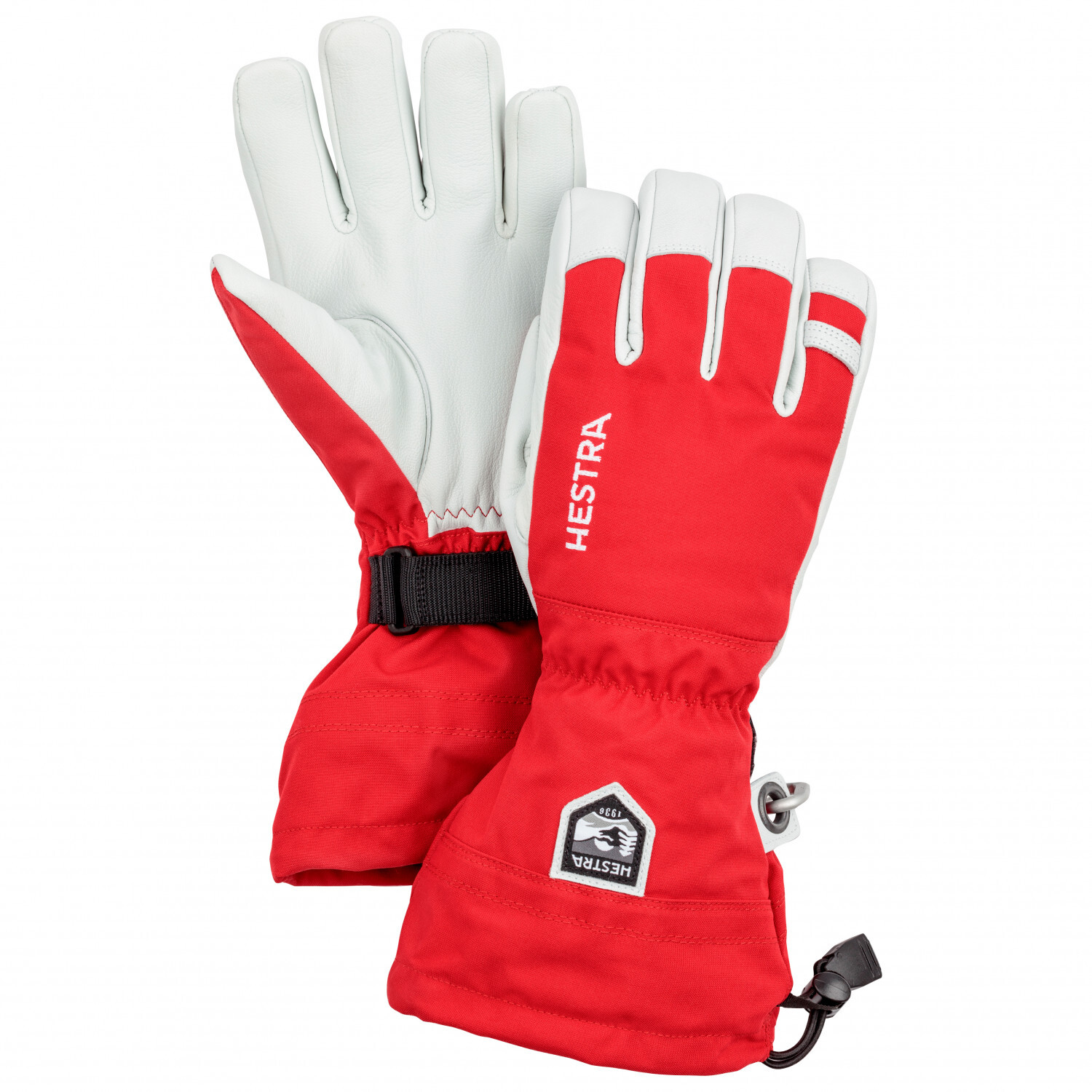 

Перчатки Hestra Army Leather Heli Ski 5 Finger, красный