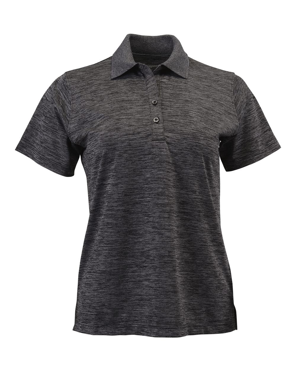 

Женское поло Dakota Stripped Heather Paragon, цвет black heather