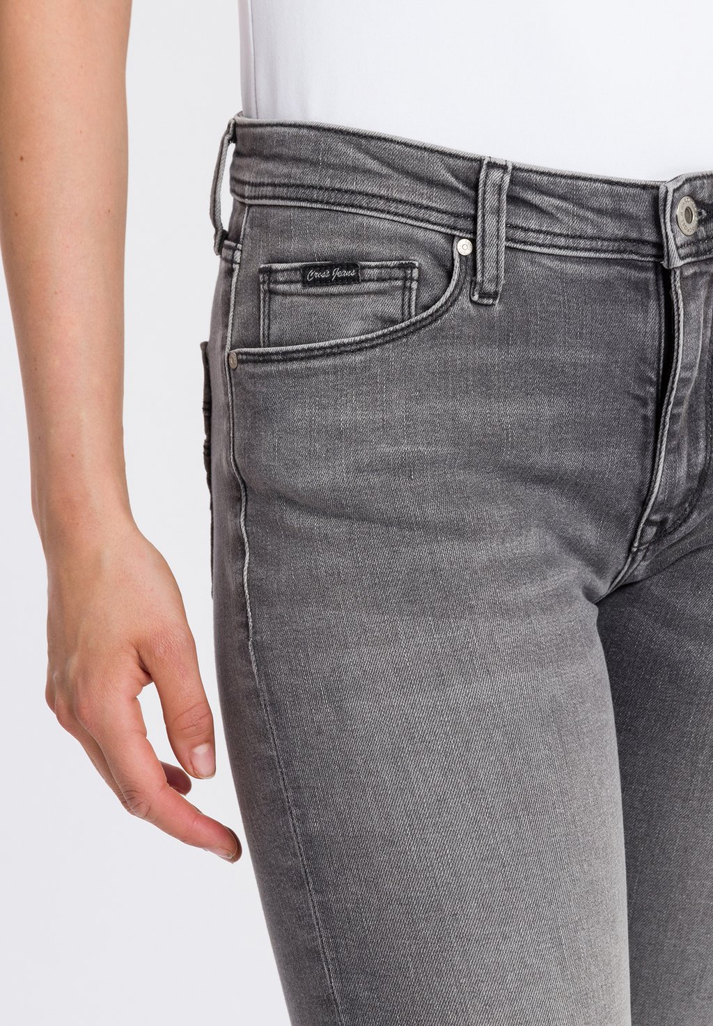 

Джинсы облегающего кроя ANYA Cross Jeans, серый деним