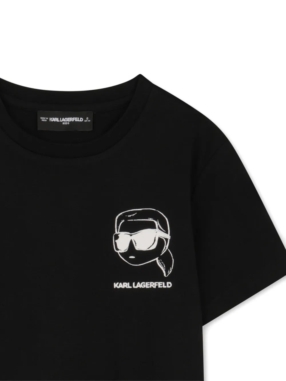 Футболка с графичным принтом KARL LAGERFELD KIDS, черный — фото 3