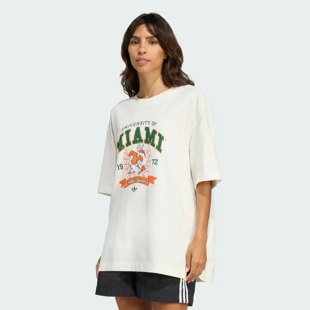 Футболка Originals NCAA Университета Майами, посвященная спортивной команде. Adidas, white