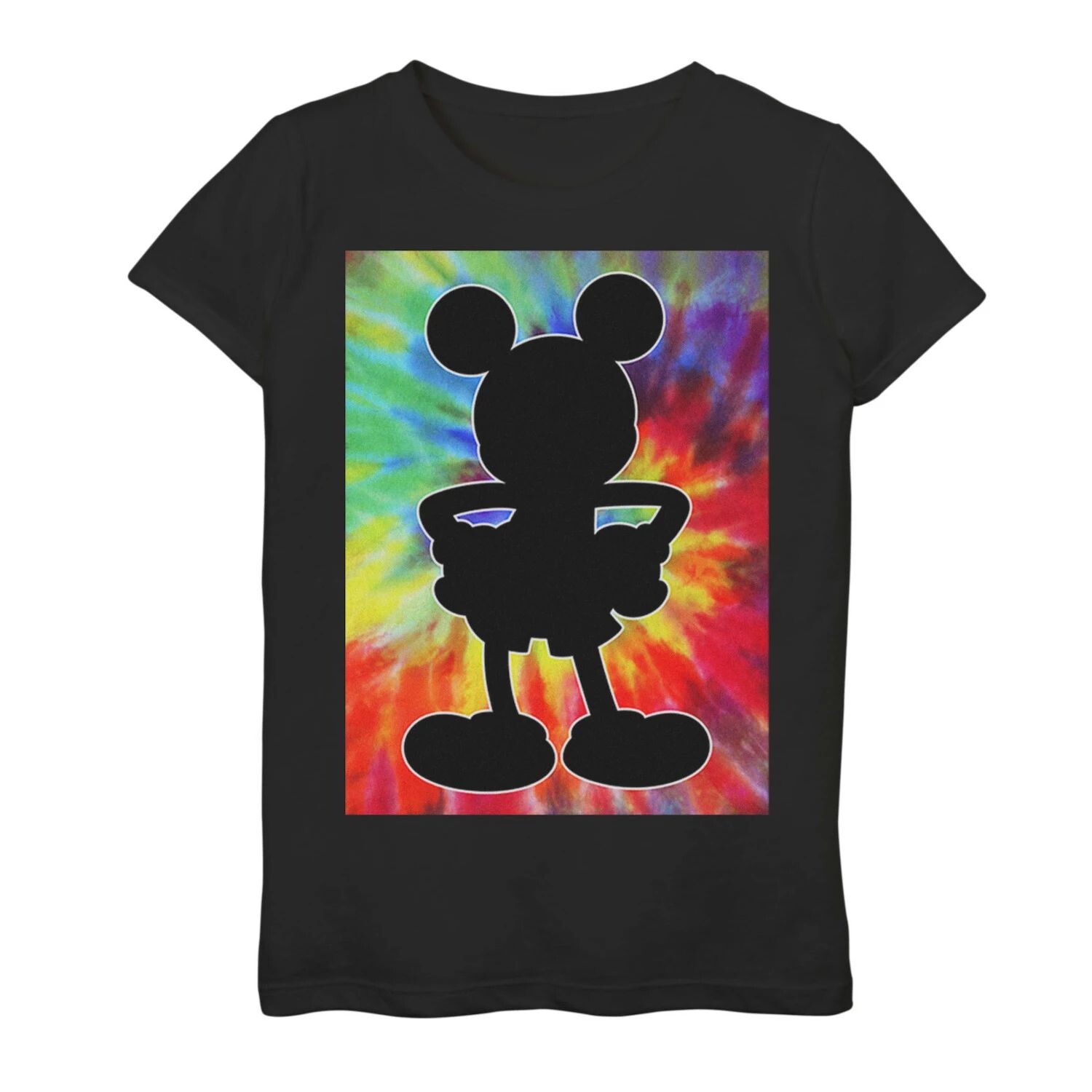 

Футболка с изображением Микки Мауса для девочек 7–16 лет Disney's Tie Dye Silhouette Disney