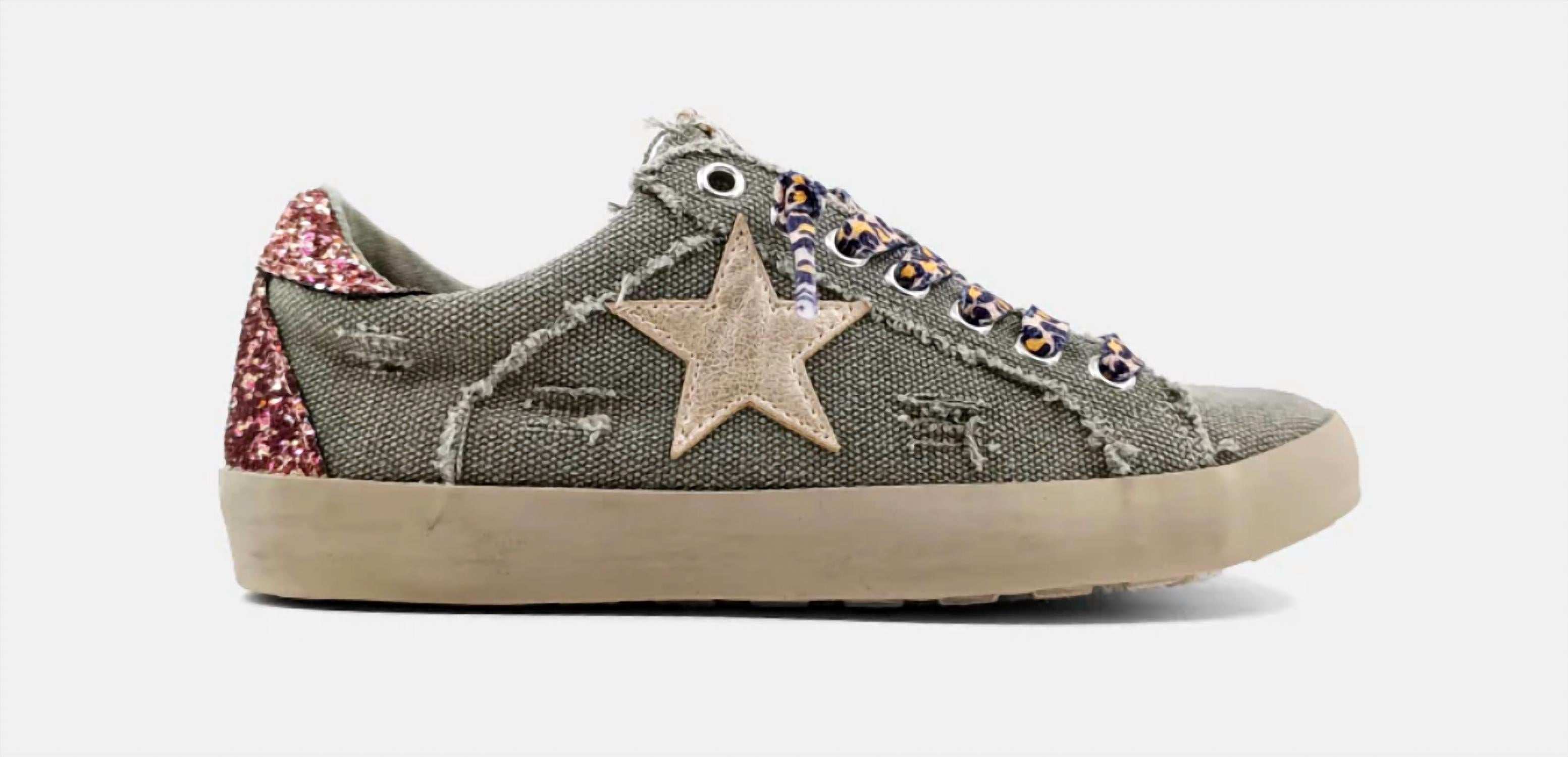 

SHU SHOP Детские кроссовки Paula из оливкового холста