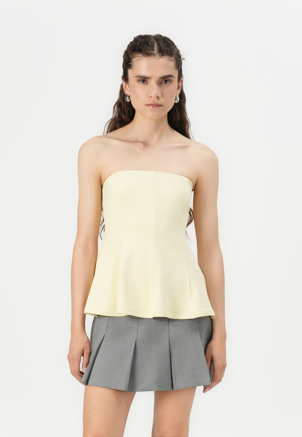 

Топ PEPLUM TUBE LONGLINE Abercrombie & Fitch, желтый
