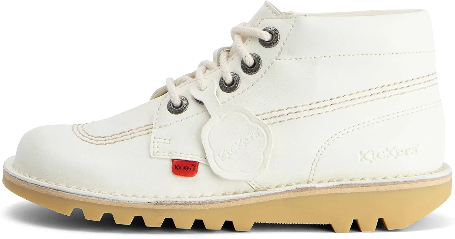 Мужские ботинки Kick Hi Classic от Kickers | Максимальный комфорт | Повышенная стойкость | Премиальное качество, белый — фото 4