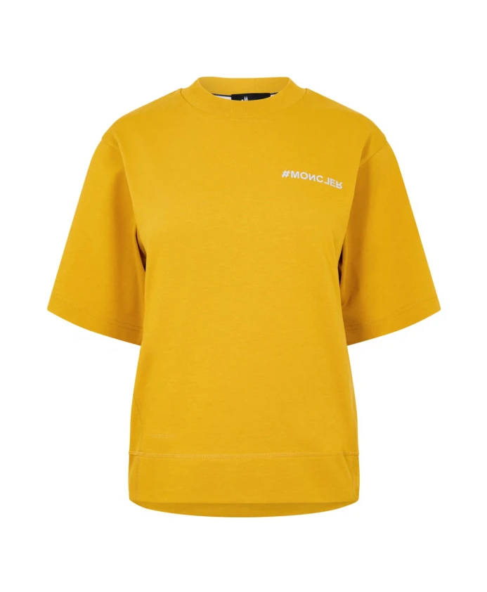 

Футболка с вышитым логотипом Гренобля Moncler, желтый