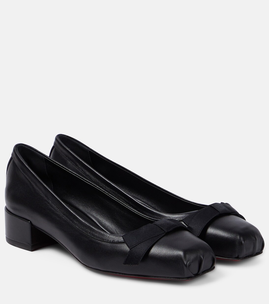 Кожаные туфли mamaflirt с бантом Christian Louboutin, черный