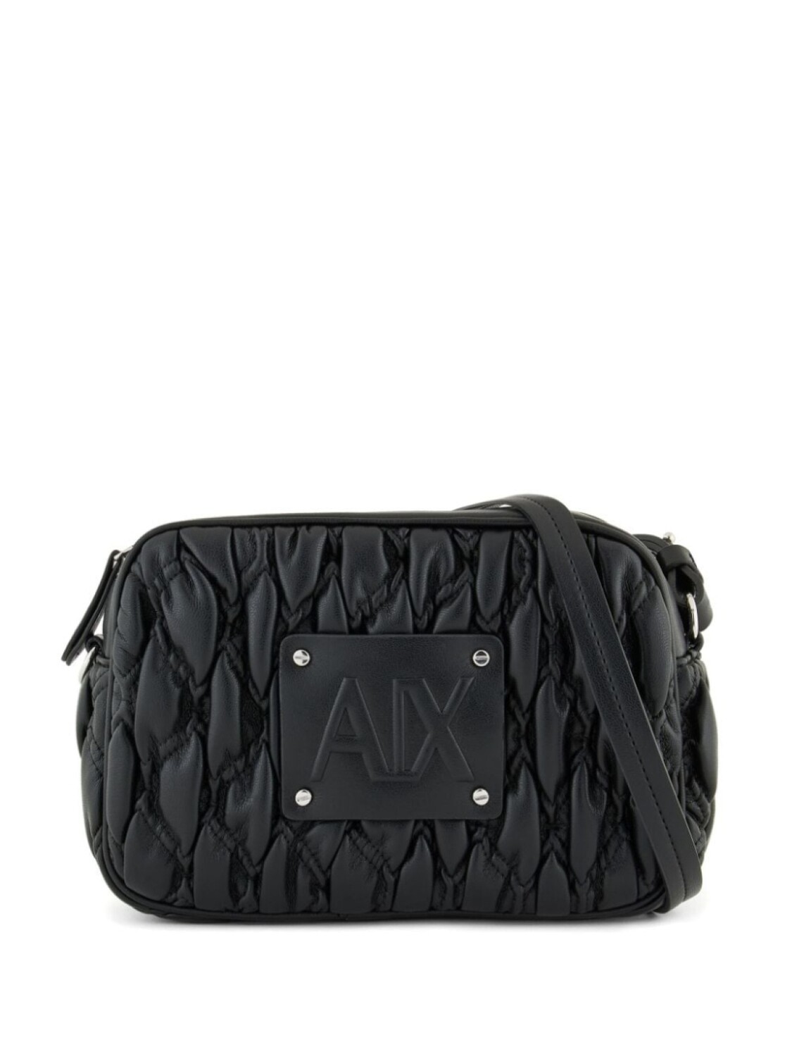 

Стеганая сумка через плечо с логотипом Armani Exchange, черный