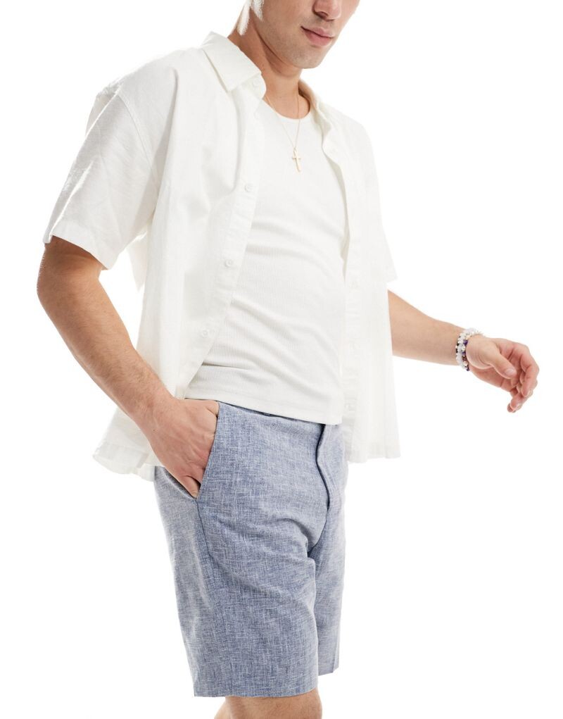 

Синие фактурные шорты River Island