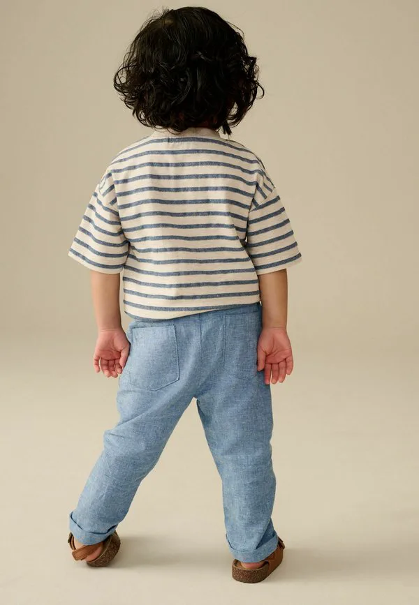 Брюки стандартного кроя из смешанной ткани Next, Chambray Blue — фото 4