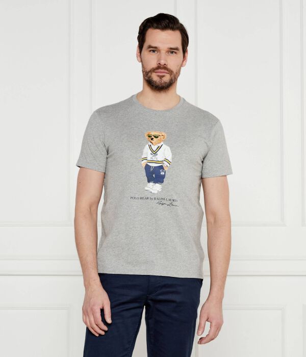 

Футболка мужская Polo Ralph Lauren с принтом медведя, серый
