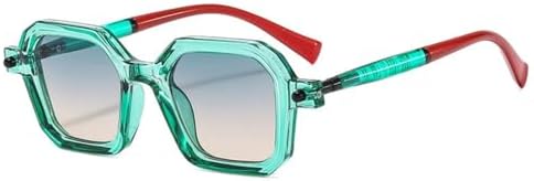 

Ретро-панк двухцветные женские солнцезащитные очки с градиентным леопардовым принтом и черными линзами, защита от УФ-излучения UV400, мужские очки с заклепками и прозрачной оправой MTZJH, 8