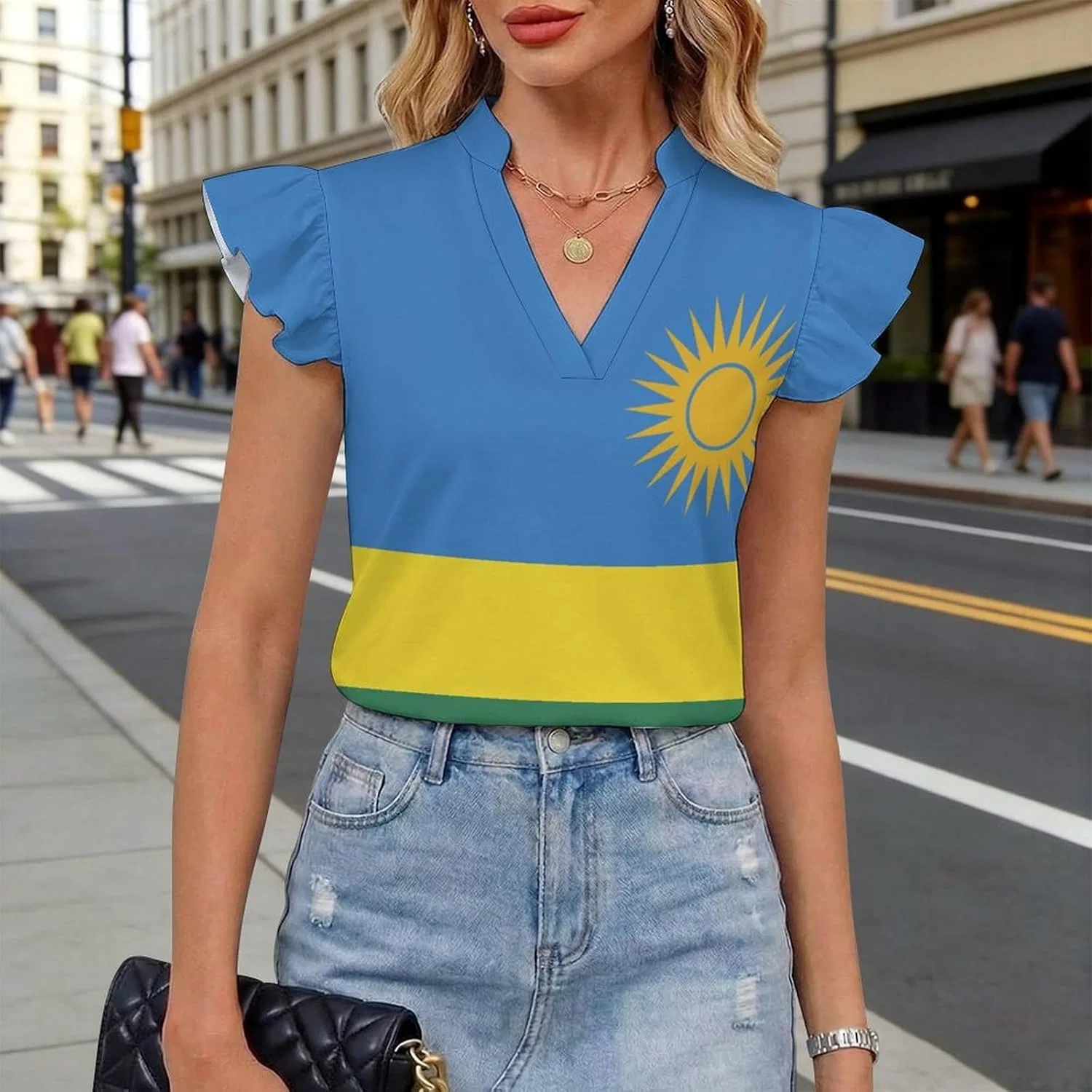 Женский топ без рукавов Palestine Flag, White-1 — фото 2