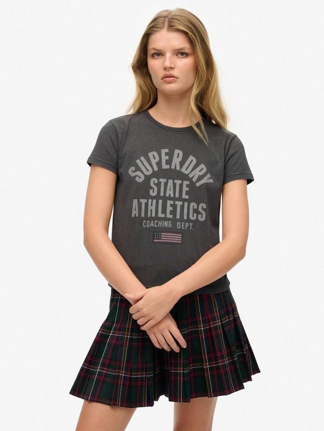 

Футболка Athletic Graphic из чистого органического хлопка Superdry, Charcoal
