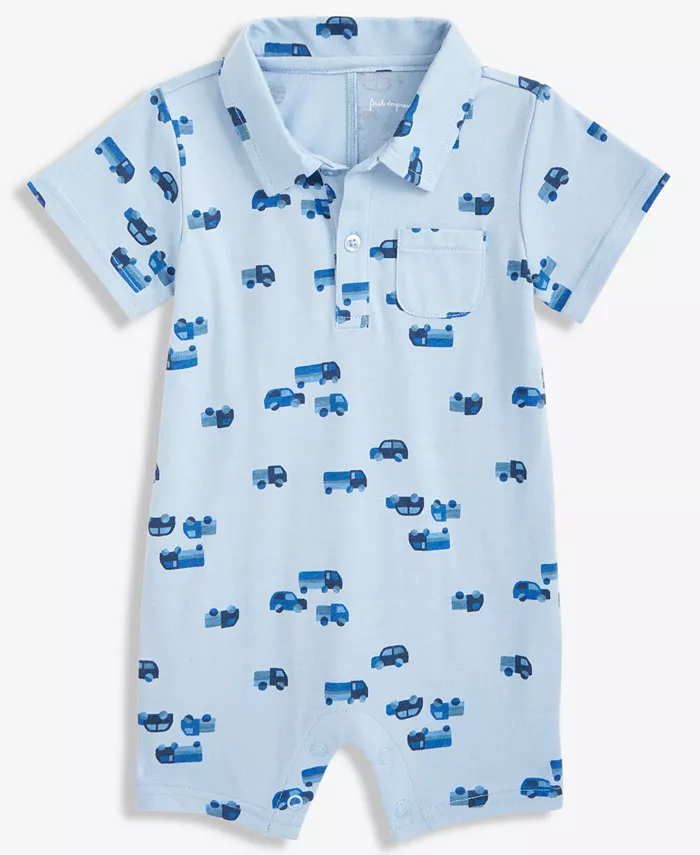 

Детский комбинезон Geo Trucks для мальчиков (0-24 месяца) First Impressions, синий