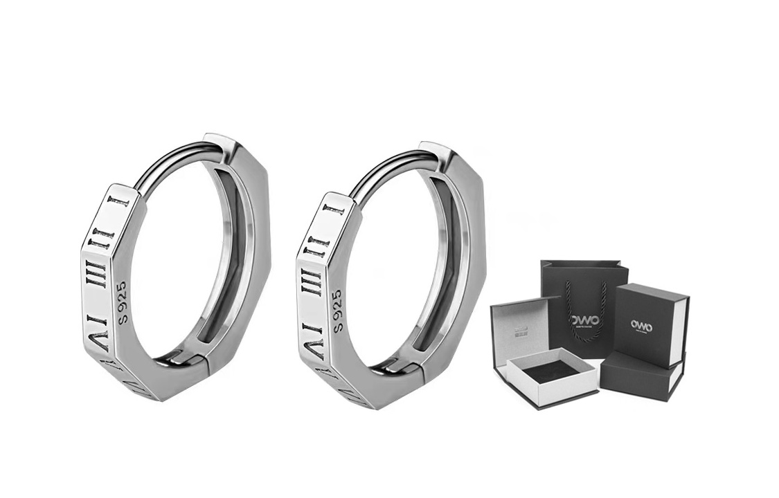 

OWO Серьги-гвоздики из стерлингового серебра 925 пробы Unisex