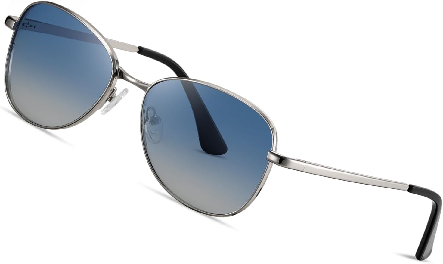 

Классические солнцезащитные очки-пилот для мужчин, поляризованные спортивные солнцезащитные очки-авиаторы с защитой от УФ-излучения для езды на велосипеде, рыбалки и вождения TICHSYGIA, Silver Frame/Brilliant Blue Lens