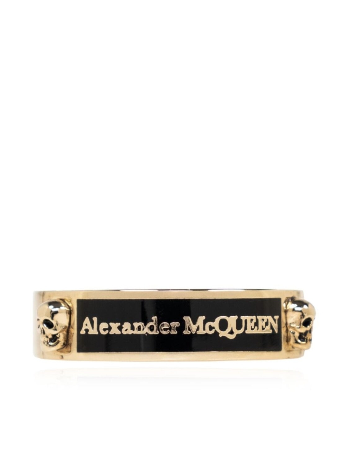 

Кольцо с выгравированным логотипом и изображением черепа Alexander McQueen, золотой