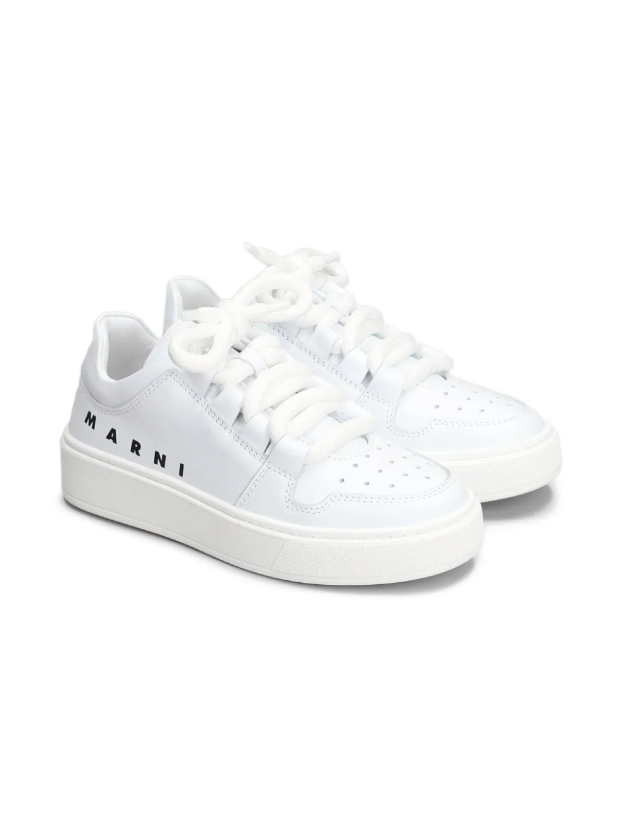 

Кожаные кроссовки Marni Kids, белый