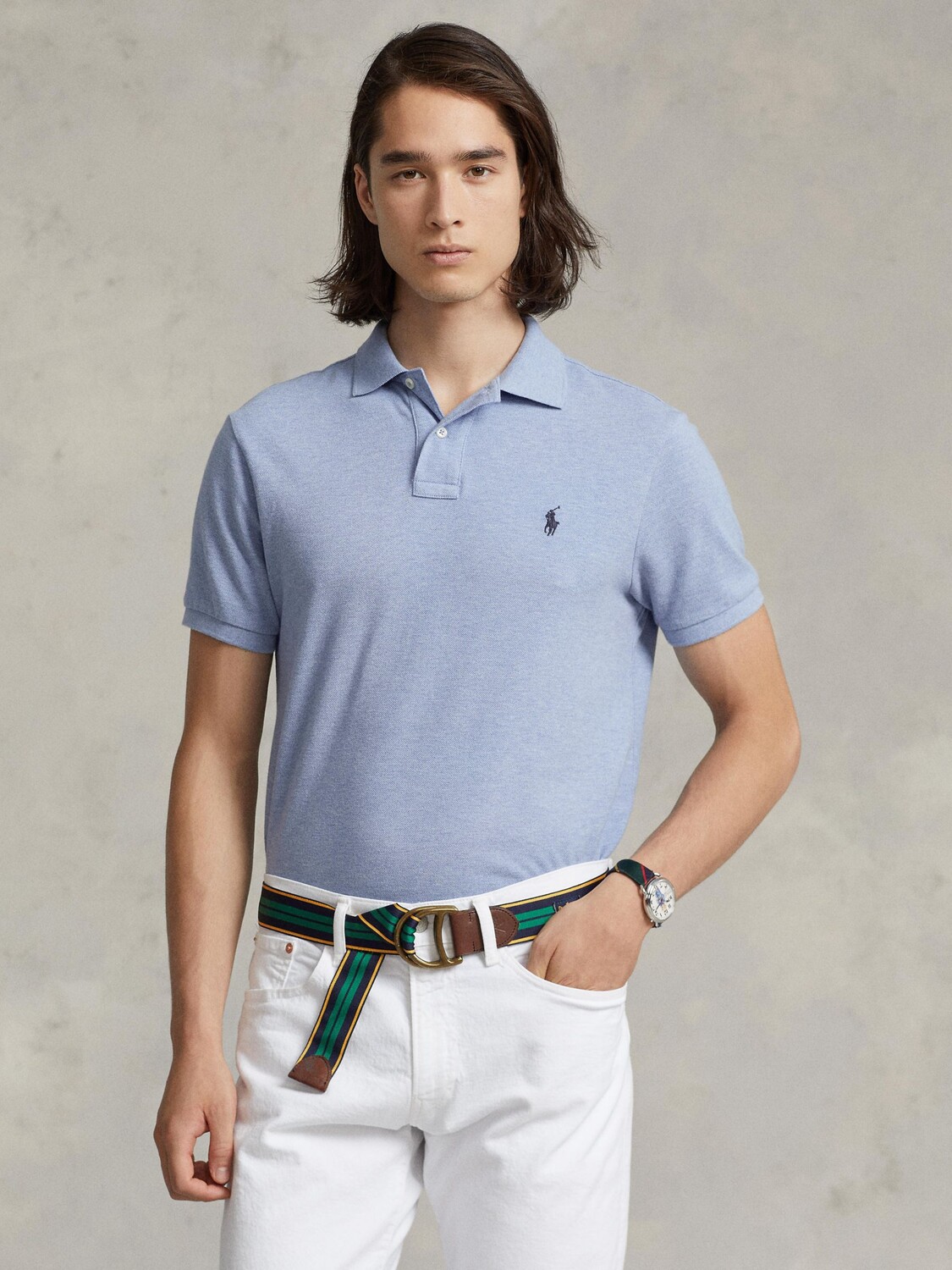 

Рубашка поло Polo Ralph Lauren Custom Slim, Jamaica Heather