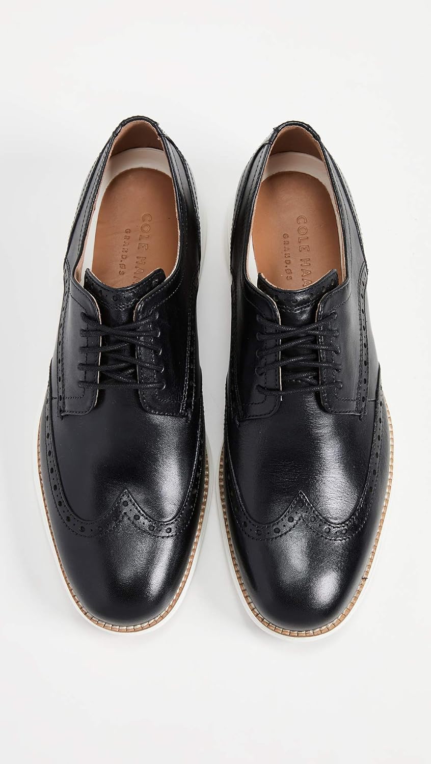 Мужские оксфорды Cole Haan Original Grand Shortwing, белый/черный — фото 2