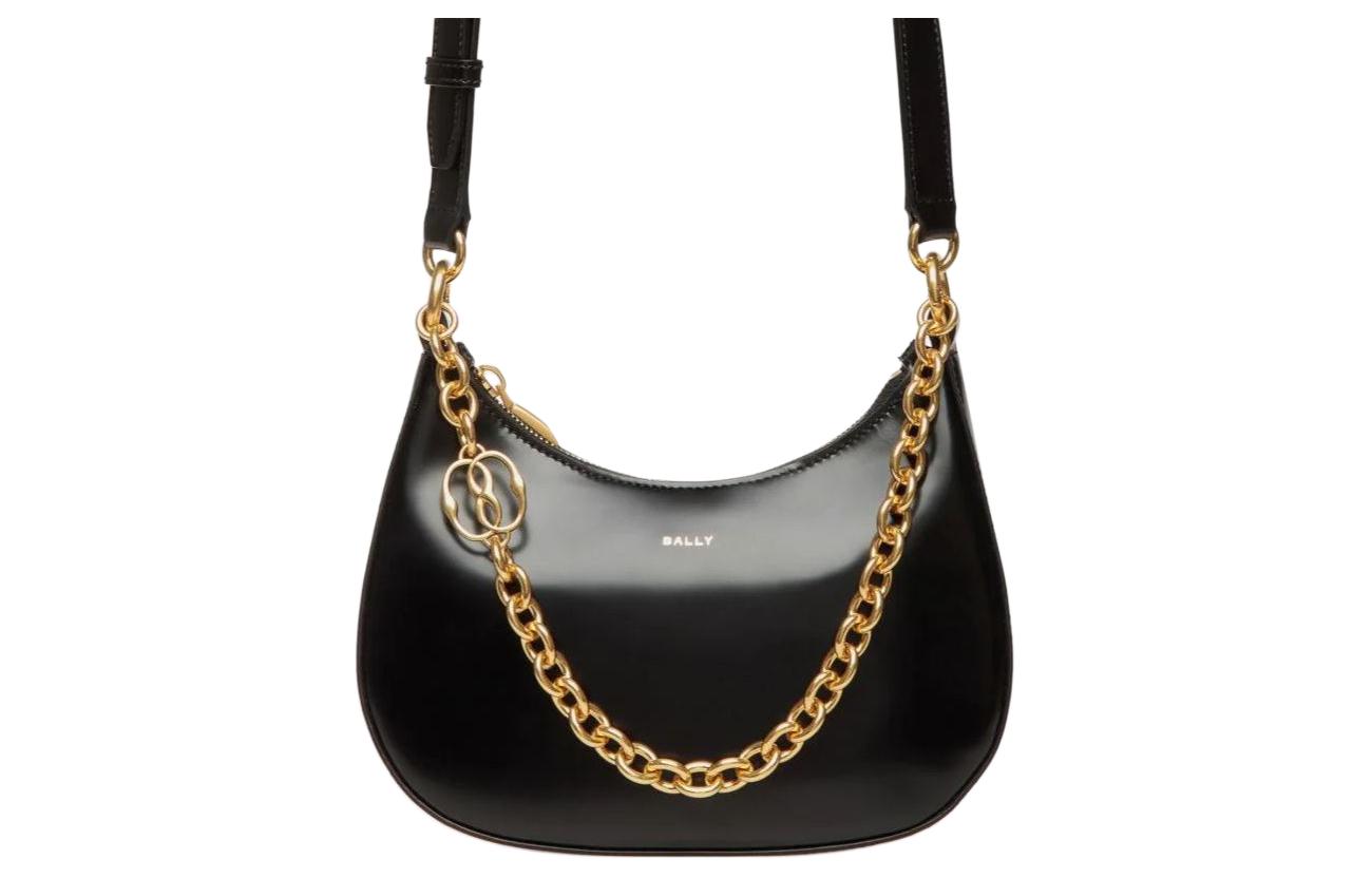 

BALLY Эмблема Патентная кожа Телячья кожа Женская миниатюрная сумка Чёрная