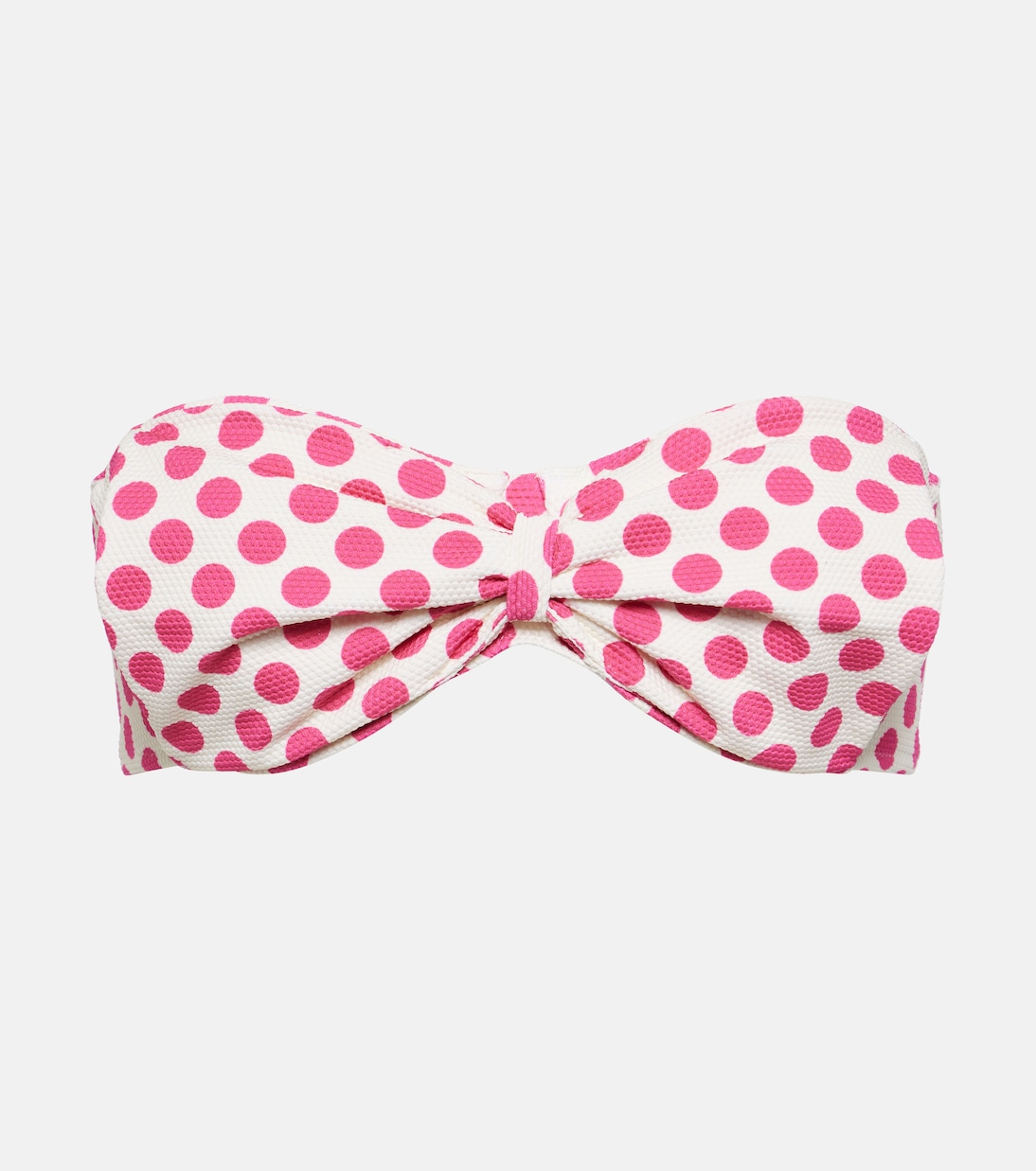 

Верх бикини в горошек Clara со сборками Alexandra Miro, Hot Pink Polka Dot