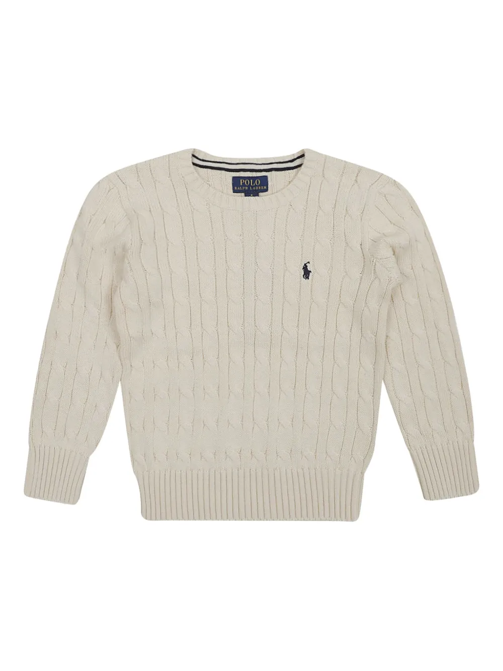 

Свитер вязаный косами Polo Ralph Lauren Kids, бежевый