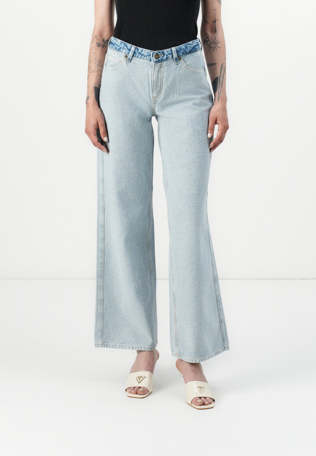 

Джинсы прямого кроя WIDE LEG Guess Jeans, цвет Light-Blue Denim