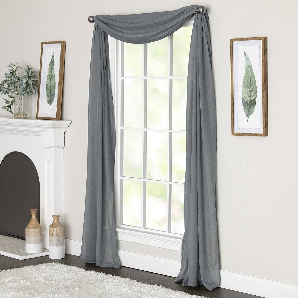 

Миллер Шторы Престон Оконный Шарф Miller Curtains, цвет Stone Gray
