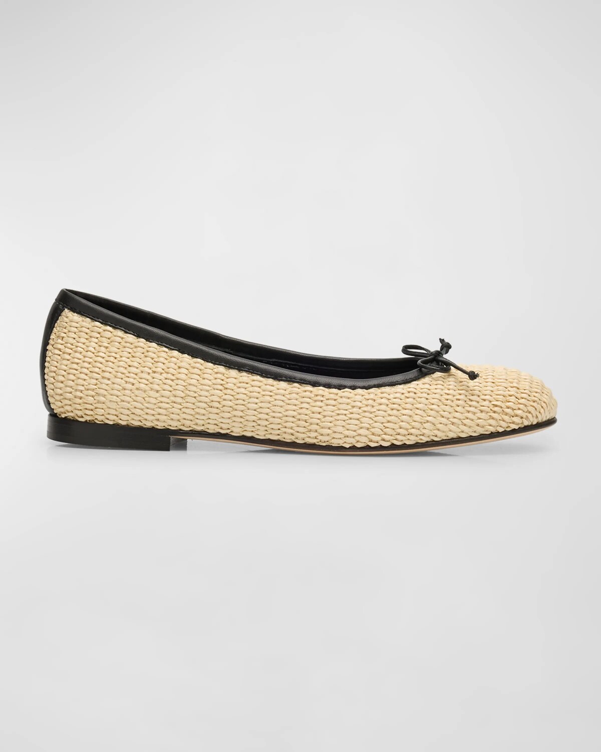 Балетки Veralli с тканым бантом Manolo Blahnik, цвет Khaki