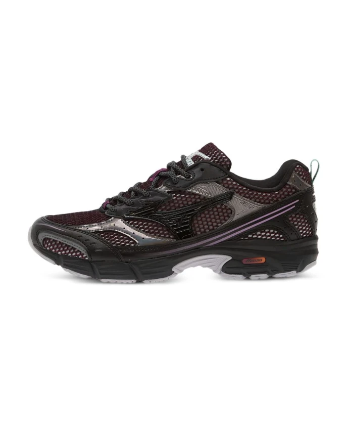 Фиолетовые серебристые черные кроссовки Mizuno, черный — фото 2