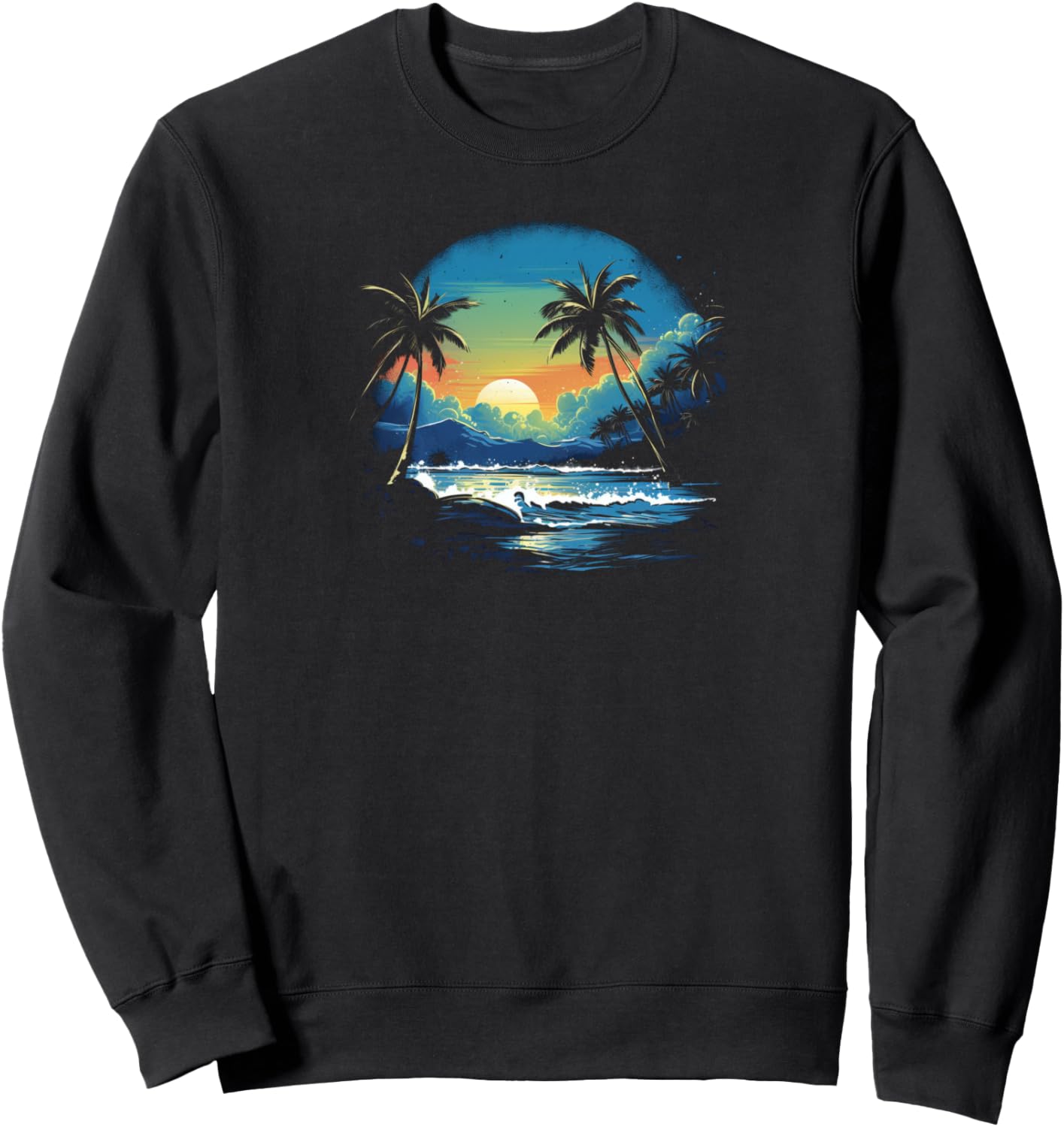 

Толстовка «Тропический райский пляж» Beach Apparel, черный