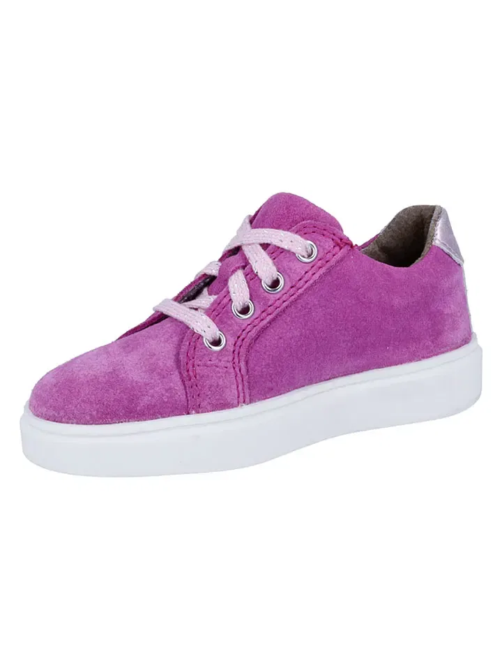 Кроссовки кожаные на шнуровке Richter Shoes, лиловый — фото 3