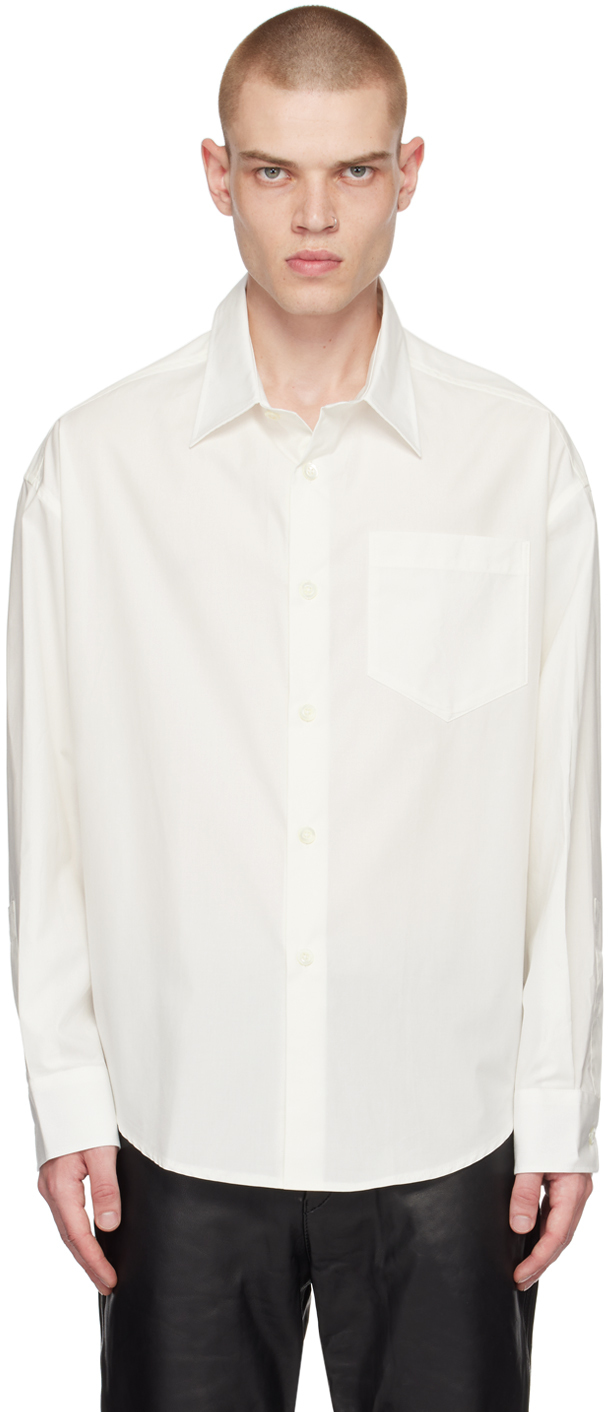 

Белая рубашка на пуговицах AMI Paris, Natural white