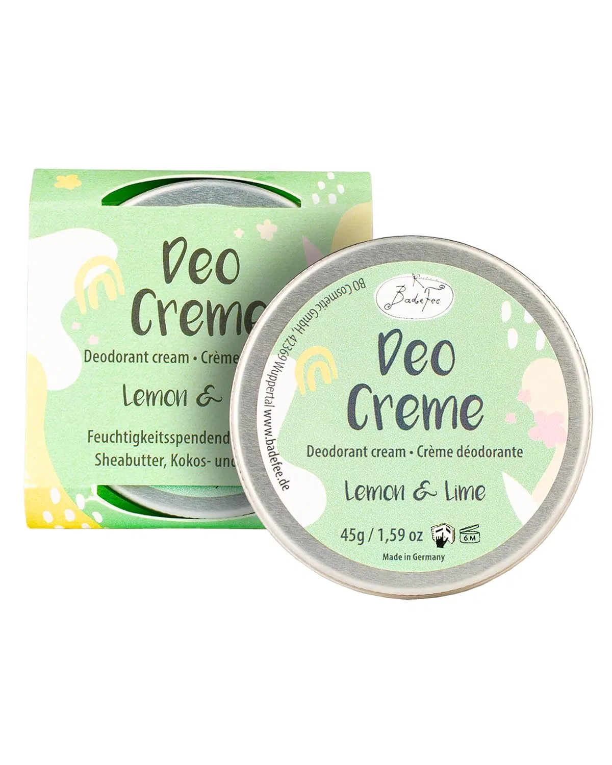 Веганский дезодорант-крем «Lemon & Lime» (цитрусовый аромат) от BadeFee Badefee