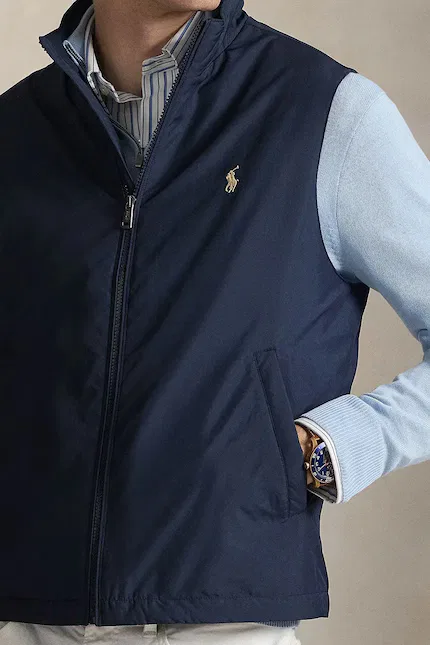 Жилет утепленный из полиэстера Polo Ralph Lauren, синий — фото 4