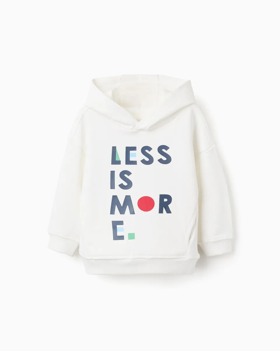 

Толстовка для малыша с капюшоном и карманами Zippy, белый