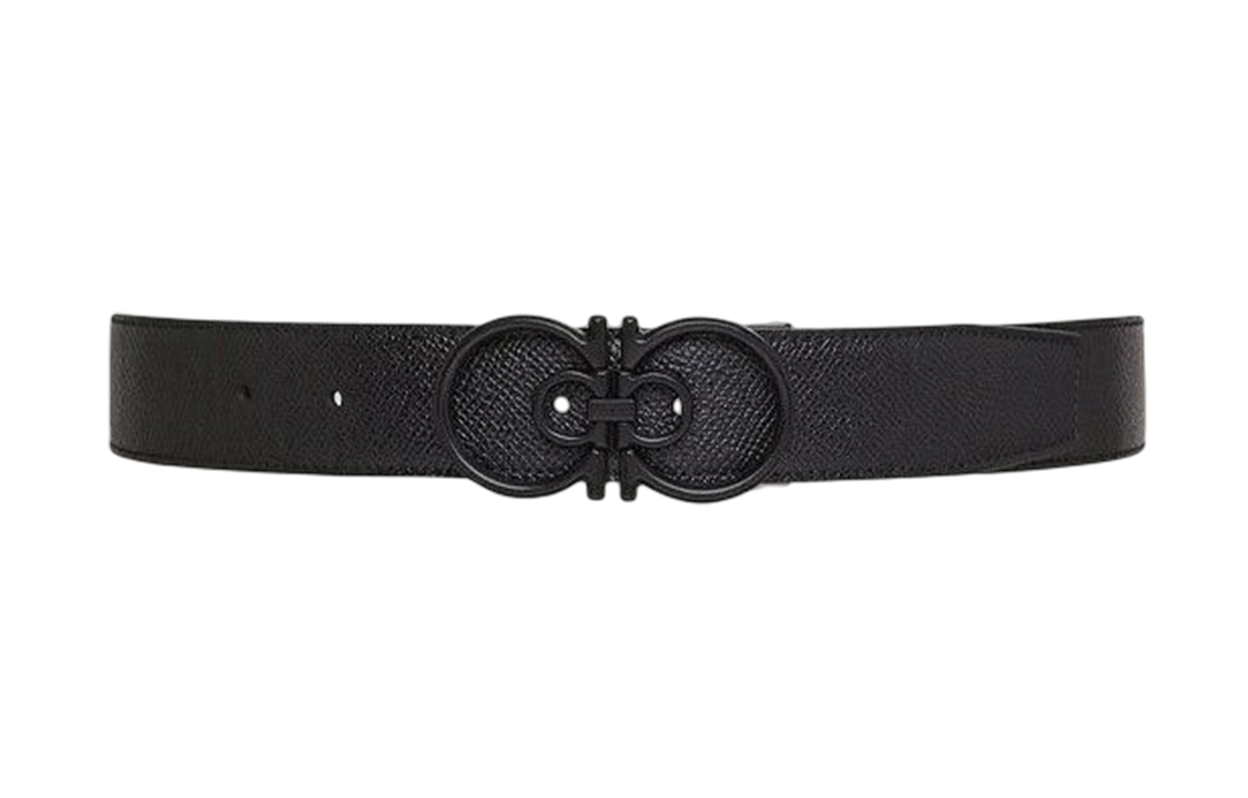 

Ремень мужской FERRAGAMO Fashion с двухсторонней гладкой пряжкой, черный, ширина 3,2 см