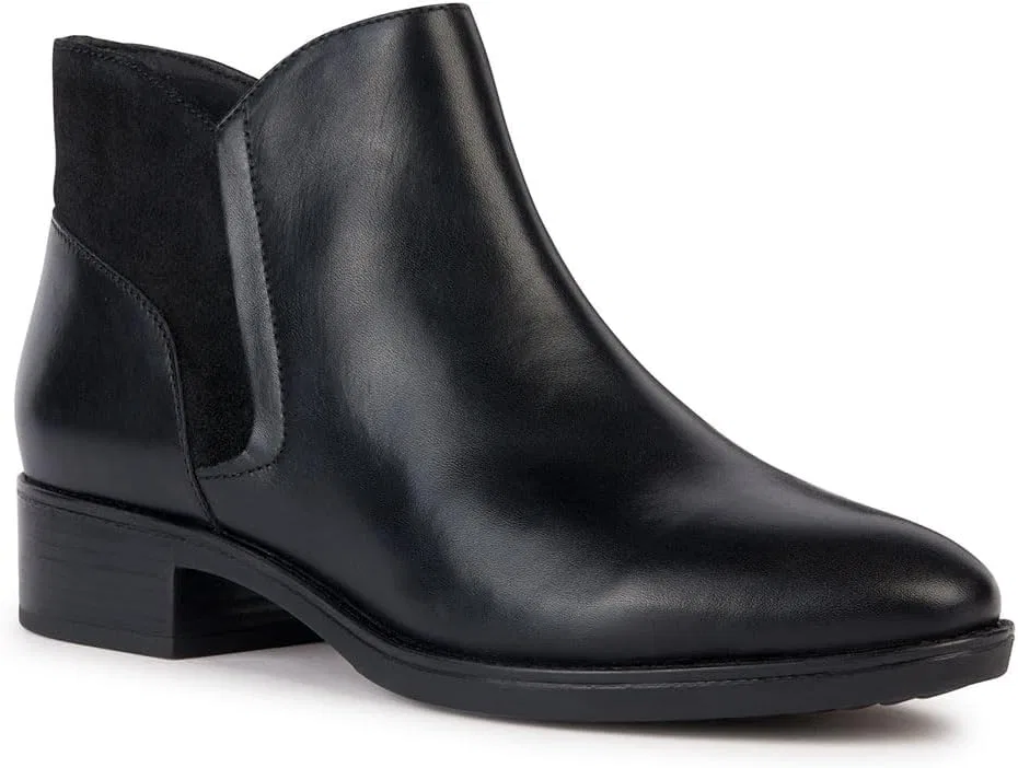 Детские ботинки для девочек с щиколоткой Geox D Felicity, Black