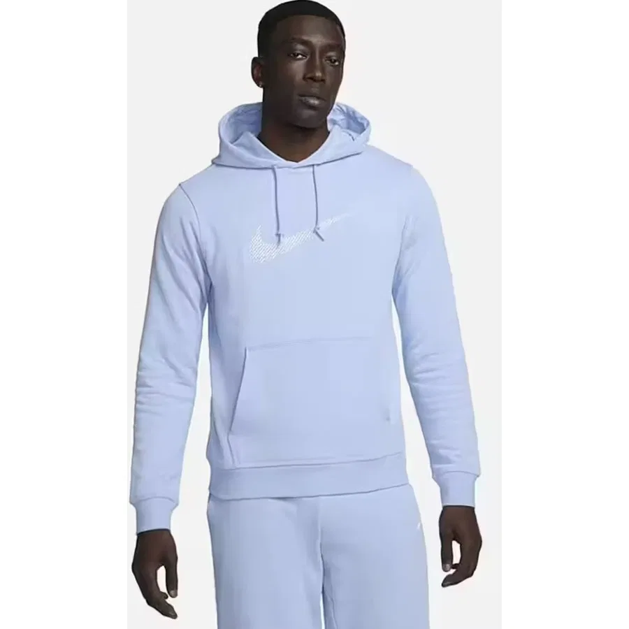 Мужской худи с капюшоном из флиса Sportswear Swoosh Club Nike, Синий — фото 2