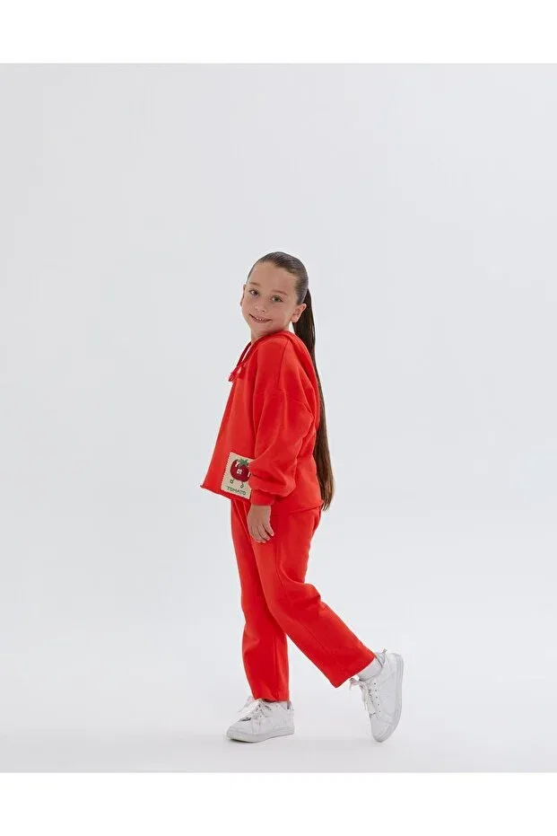 Детские свитшот для девочек с капюшоном Manimani, Red